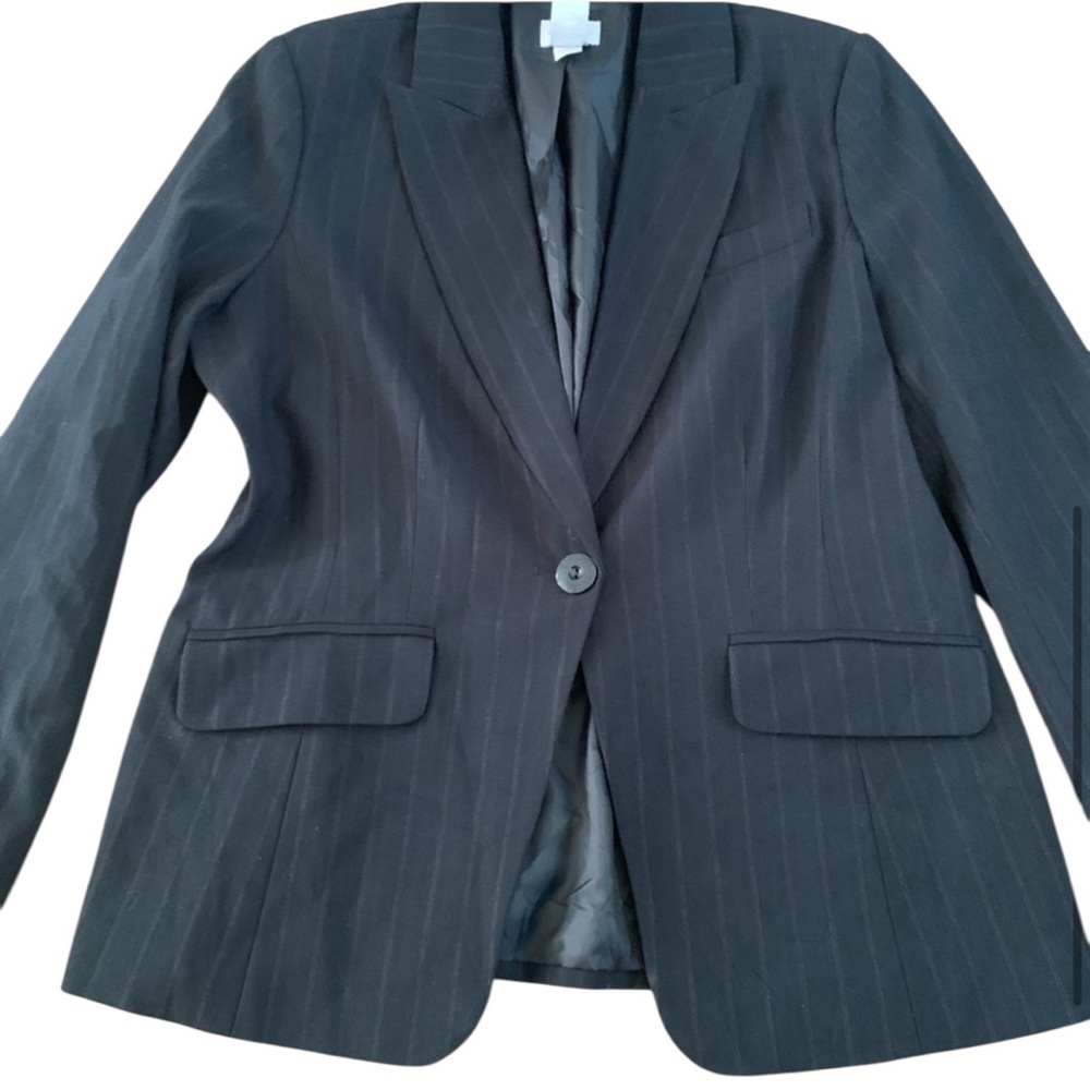 Emma James Striped Womens Blazer Jacket Size 12 - Picture 5 of 7